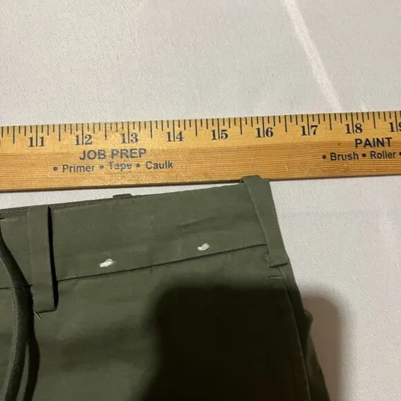 Uniqlo Smart Ankle Pants M (32x28) Green 2-Way Stretch Elastic Waist Drawstring - Picture 7 of 12